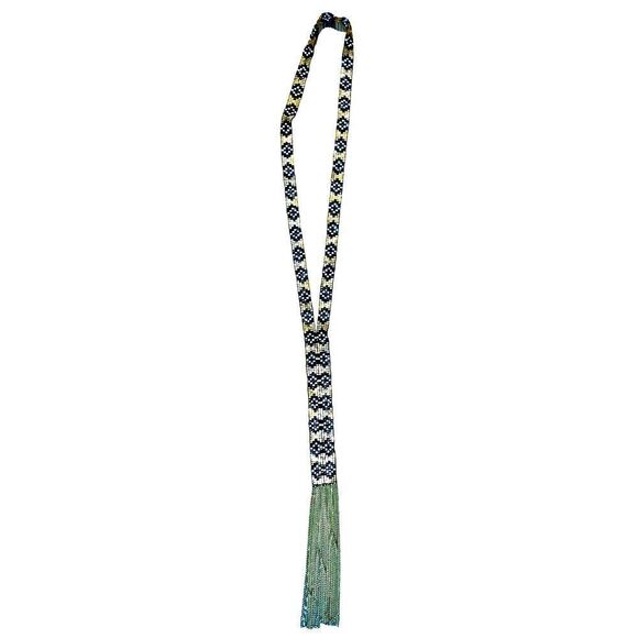 Vintage 70’s Southwest Beaded Fringe Necklace - Picture 3 of 9